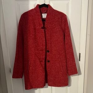 2019 Old Navy Vibrant Red and Pink “Coatigan”